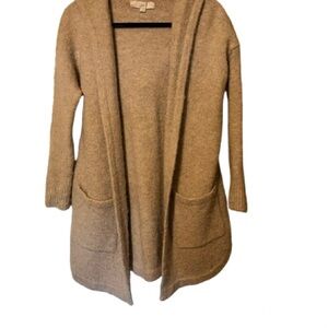 Loft Cozy Tan Open-Front Women's Sweater